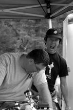 jeff about to put the death bunny hand grip on scott