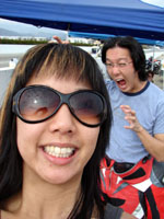 me screwing up a perfectly nice self portrait of my sister